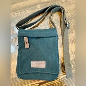Sechunk Black Canvas Messenger Bag
